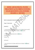 BOMI&colon; AIR HANDLING&comma; WATER TREATMENT & PLUMBING SYSTEMS&period; EXAM QUESTIONS AND ANSWERS GRADED A&plus; 2025&sol;2026