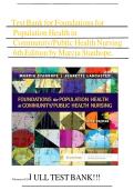 Foundations for Population Health in Community&sol;Public Health Nursing &ndash; 6th Edition by Marcia Stanhope & Jeanette Lancaster &vert; Complete Test Bank