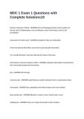 MDC 1 Exam 1 Questions with Complete Solutions