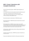 MDC 1 Exam 3 Questions with Complete Solutions