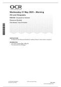 OCR AS LEVEL 2025 GEOGRAPHY Paper 2 Resource Booklet