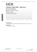OCR AS LEVEL 2025 GEOGRAPHY Paper 1 Resource Booklet