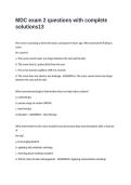 MDC exam 2 questions with complete solutions
