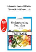 Test Bank &ndash; Understanding Nutrition&comma; 16th Edition &vert; Whitney & Rolfes &vert;  ISBN&colon;9780357447512 &vert; Chapters 1&ndash;20 &vert; Latest Edition