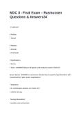 MDC II - Final Exam &ndash; Rasmussen Questions & Answers