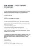 MDC IV EXAM 1 QUESTIONS AND ANSWERS