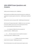 ASA USPAP Exam Questions and Answers