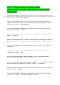CLT Practice Final Exam with Guaranteed Pass Solutions 2025-2026 Updated&period;