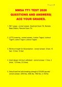 NWSA TT1 TEST 2026  QUESTIONS AND ANSWERS&vert;  ACE YOUR GRADES&period; 