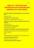 NWSA TTT 1 WRITTEN EXAM  PREPARATION 2026 QUESTIONS AND  ANSWERS&vert; ACE YOUR GRADES&period; 