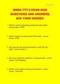NWSA TTT-2 EXAM 2026  QUESTIONS AND ANSWERS&vert;  ACE YOUR GRADES&period; 