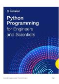 TEST BANK FOR Python Programming for Engineers and Scientists 1st Edition by Cengage ISBN&colon;978-8214002447 COMPLETE GUIDE ALL CHAPTERS COVERED 100&percnt; VERIFIED A&plus; GRADE ASSURED&excl;&excl;&excl;&excl;&excl;NEW LATEST UPDATE&excl;&excl;&excl;&excl;&excl;