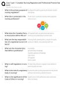 Class 7 part 1 Canadian Nursing Regulation and Professional Practice Standards