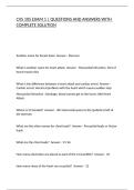 CVS 105 EXAM 1 &vert; QUESTIONS AND ANSWERS WITH COMPLETE SOLUTION