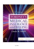 TEST BANK FOR Fordney's Medical Insurance and Billing 17th Edition by Linda M&period; Smith ISBN&colon; 978-0443108785 COMPLETE GUIDE ALL CHAPTERS COVERED 100&percnt; VERIFIED A&plus; GRADE ASSURED&excl;&excl;&excl;&excl;&excl;NEW LATEST UPDATE&excl;&excl;&excl;&excl;&excl;