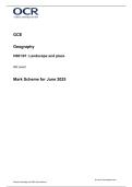 OCR AS LEVEL 2025 GEOGRAPHY Paper 1 MS