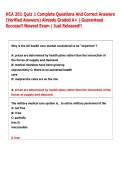 HCA 201 Quiz 1 Complete Questions And Correct Answers  &lpar;Verified Answers&rpar; Already Graded A&plus; &vert; Guaranteed  Success&excl;&excl; Newest Exam &vert; Just Released&excl;&excl;