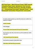 HCA Final Exam &vert; Most Recent Exam 2026 Actual  Complete Real Exam Questions And Correct  Answers &lpar;Verified Answers&rpar; Already Graded  A&plus; &vert; Guaranteed Success&excl;&excl; Newest Exam &vert; Just  Released&excl;&excl;Kwantlen Polytechnic University 