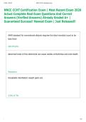 NNCC CCHT Certification Exam &vert; Most Recent Exam 2026  Actual Complete Real Exam Questions And Correct  Answers &lpar;Verified Answers&rpar; Already Graded A&plus; &vert;  Guaranteed Success&excl;&excl; Newest Exam &vert; Just Released&excl;&excl; 