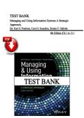 Test Bank &ndash; Managing and Using Information Systems&colon; A Strategic Approach&comma; 8th Edition &vert; Keri E&period; Pearlson &vert; Chapters 1&ndash;13 &vert; Latest Edition
