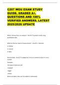 C207 WGU EXAM STUDY  GUIDE&period; GRADED A&plus;&period;  QUESTIONS AND 100&percnt;  VERIFIED ANSWERS&period; LATEST  2025&sol;2026 UPDATE 