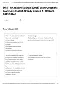 D115 - OA readiness Exam &lpar;2026&rpar; Exam Questions & Answers &vert; Latest Already Graded A&plus; UPDATE 2025&vert;2026&excl;&excl;