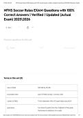 NFHS Soccer Rules EXAM Questions with 100&percnt; Correct Answers &vert; Verified &vert; Updated &lpar;Actual Exam&rpar; 20252026