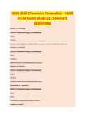 WGU D564 &lpar;Theories of Personality&rpar; &ndash; EXAM STUDY GUIDE 2026&sol;2027 COMPLETE QUESTIONS WITH VERIFIED CORRECT ANSWERS &vert;&vert; 100&percnt; GUARANTEED PASS <NEWEST VERSION>