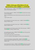 PMH-C III Exam UPDATED ACTUAL  QUESTIONS AND CORRECT ANSWERS