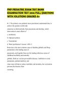 FNP PEDIATRIC EXAM TEST BANK EXAMINATION TEST 2026 FULL QUESTIONS WITH SOLUTIONS GRADED A&plus;