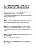 FOOD HANDLERS REVIEW CERTIFICATION EVALUATION SCRIPT 2026 FULL SOLUTION
