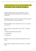 GA REAL ESTATE ACTUAL EXAM PAPER 2026 QUESTIONS WITH ANSWERS GRADED A&plus;