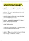GA REAL ESTATE EXAMINATION PREP SHEET 2026 FULLY SOLVED GRADED A&plus;