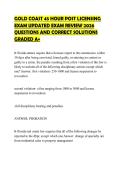 GOLD COAST 45 HOUR POST LICENSING EXAM UPDATED EXAM REVIEW 2026 QUESTIONS AND CORRECT SOLUTIONS GRADED A&plus;