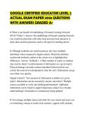 GOOGLE CERTIFIED EDUCATOR LEVEL 2 ACTUAL EXAM PAPER 2026 QUESTIONS WITH ANSWERS GRADED A&plus;
