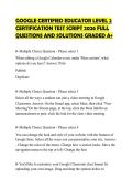 GOOGLE CERTIFIED EDUCATOR LEVEL 2 CERTIFICATION TEST SCRIPT 2026 FULL QUESTIONS AND SOLUTIONS GRADED A&plus;