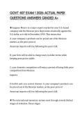 GOVT 407 EXAM 1 2026 ACTUAL PAPER QUESTIONS ANSWERS GRADED A&plus;