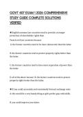 GOVT 407 EXAM 1 2026 COMPREHENSIVE STUDY GUIDE COMPLETE SOLUTIONS VERIFIED