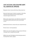 GOVT 407 EXAM 1 2026 EXAM PREP SCRIPT FULL QUESTION SET APPROVED