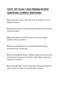 GOVT 407 EXAM 1 2026 PREMIUM REVIEW QUESTIONS CORRECT RESPONSES