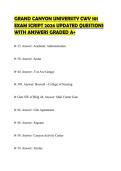 GRAND CANYON UNIVERSITY CWV 101 EXAM SCRIPT 2026 UPDATED QUESTIONS WITH ANSWERS GRADED A&plus;