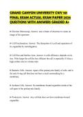 GRAND CANYON UNIVERSITY CWV 101 FINAL EXAM ACTUAL EXAM PAPER 2026 QUESTIONS WITH ANSWERS GRADED A&plus;