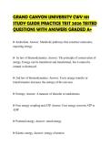 GRAND CANYON UNIVERSITY CWV 101 STUDY GUIDE PRACTICE TEST 2026 TESTED QUESTIONS WITH ANSWERS GRADED A&plus;