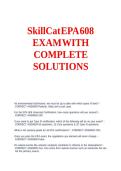 SkillCat EPA 608 EXAM WITH COMPLETE SOLUTIONS&period;