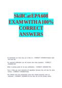 SkillCat EPA 608 EXAM WITH A 100&percnt; CORRECT ANSWERS&period;