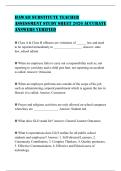 HAWAII SUBSTITUTE TEACHER ASSESSMENT STUDY SHEET 2026 ACCURATE ANSWERS VERIFIED