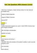 EMT CHAPTER 1 TEST QUESTIONS WITH ANSWERS CORRECT