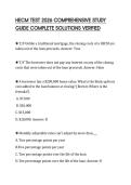 HECM TEST 2026 COMPREHENSIVE STUDY GUIDE COMPLETE SOLUTIONS VERIFIED