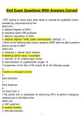 EMT EXAM QUESTIONS WITH ANSWERS CORRECT 