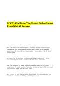 TCCC-ASM Train-The-Trainer Online Course Exam With All Answers&period;